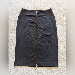 Michael Michael Kors Womens Front Zip Ponte Pencil Skirt Navy Sz.4